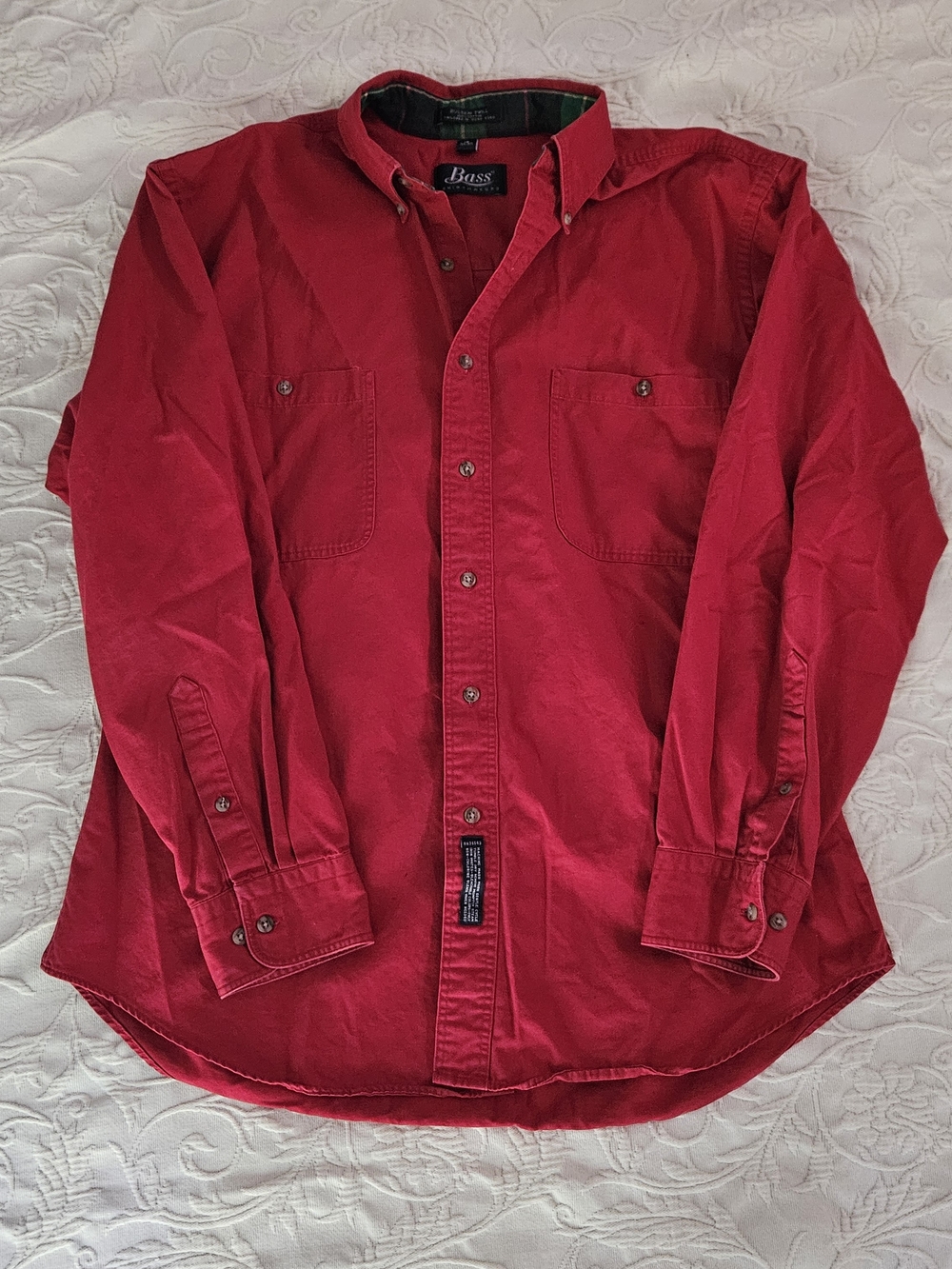 Bass Shirtmakers Men's Red Button-Down